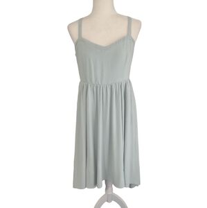 Torrid lined sweetheart smocked-back sundress Sage green Size 0/12/Large